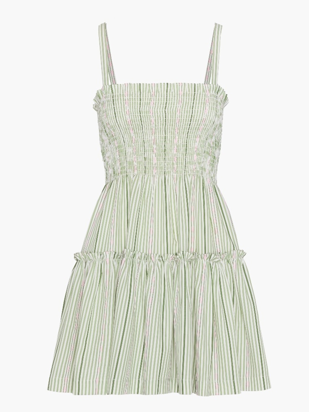 Hill House Home The Seraphina Mini Nap Dress - Green Jacquard Stripe Size LGreen